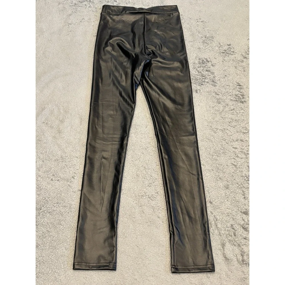 Lulus Faux Leather Pants Womens Small Black Vegan Skinny Stretch Club Casual